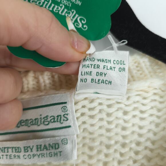 Vtg Deadstock Cottagecore Y2K Shennanigan's Hand Knit 3D Heritage Floral Tunic L - Picture 6 of 16